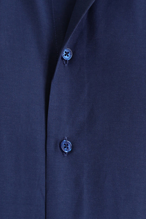 Medium Navy Long Sleeve Slim Fit Classic Cotton Easy-Iron Shirt