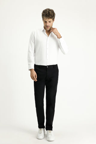  Beyaz Uzun Kollu Slim Fit Dar Kesim Klasik Pamuklu Kolay Ütülenebilir Gömlek