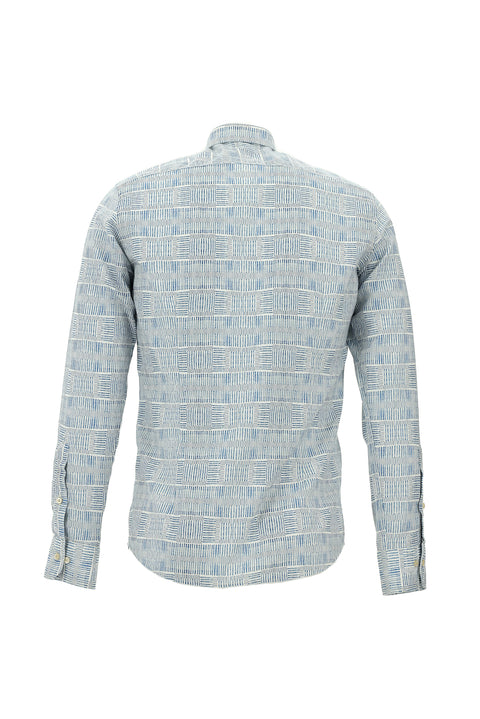 Mavi Uzun Kol Slim Fit Dar Kesim Gömlek