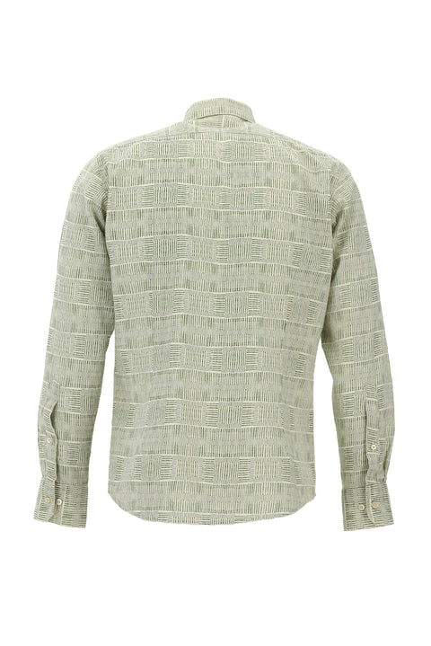 Light Khaki Long Sleeve Slim Fit Narrow Cut Shirt