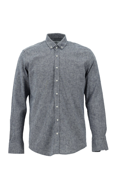 Koyu Lacivert Uzun Kol Slim Fit Gömlek