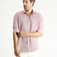 Flag Red Long Sleeve Classic Striped Cotton Easy-Iron Shirt