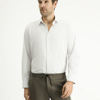 Light Mink Long Sleeve Classic Striped Cotton Easy-Iron Shirt