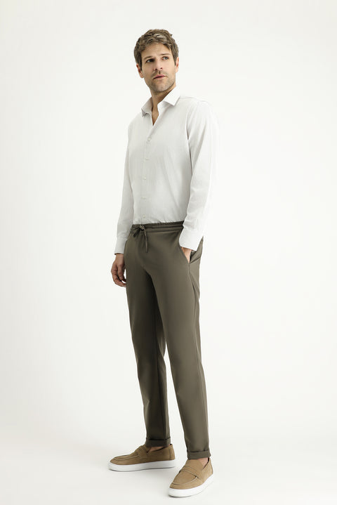 Light Mink Long Sleeve Classic Striped Cotton Easy-Iron Shirt