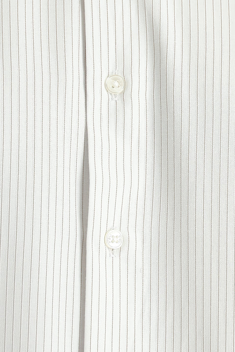 Light Mink Long Sleeve Classic Striped Cotton Easy-Iron Shirt