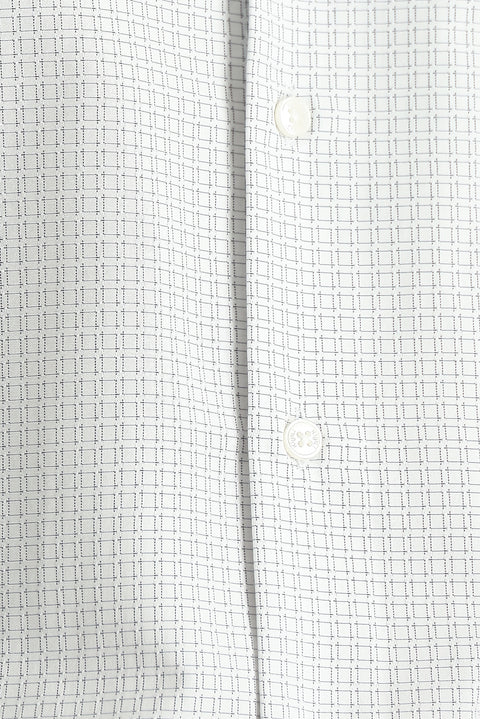 Black Long Sleeve Regular Fit Patterned Cotton Easy-Iron Shirt