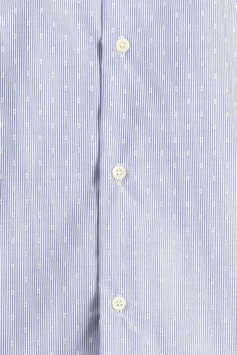 Dark Blue Short Sleeve Regular Fit Patterned Cotton Easy-Iron Shirt