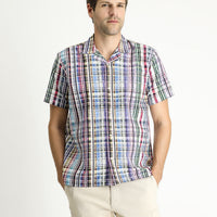 Dark Green Short Sleeve Regular Fit Patterned Cotton Shirt