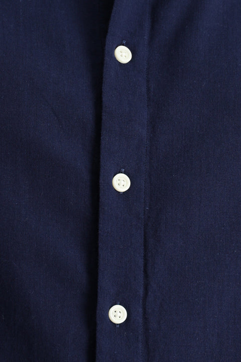 Dark Navy Short Sleeve Regular Fit Sport Cotton Button-Down Collar Shirt