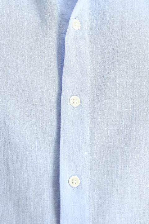 Light Blue Short Sleeve Regular Fit Sport Cotton Button-Down Shirt