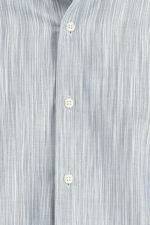 Dark Blue Short Sleeve Regular Fit Patterned Sporty Button-Down Collar Cotton Shirt