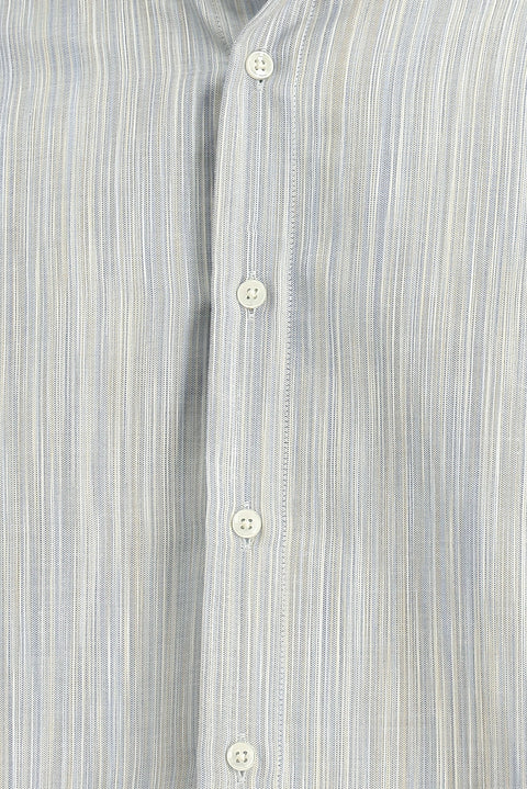 Light Mink Short Sleeve Regular Fit Patterned Sporty Button-Down Collar Cotton Shirt