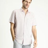 Plum Short Sleeve Regular Fit Patterned Sporty Cotton Shirt