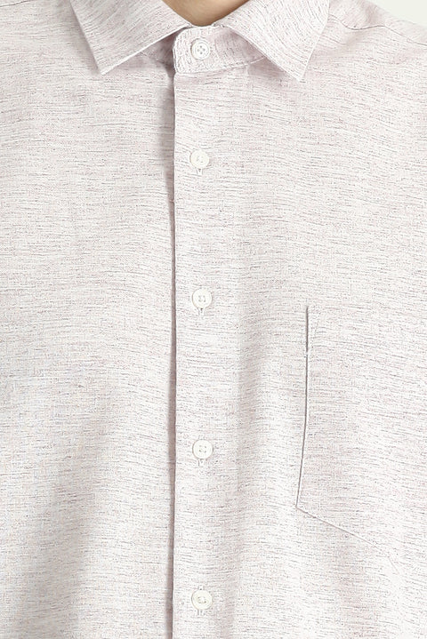 Plum Short Sleeve Regular Fit Patterned Sporty Cotton Shirt