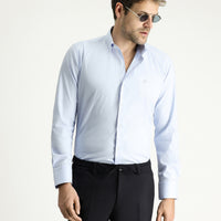 Light Blue Long Sleeve Slim Fit Classic Cotton Shirt
