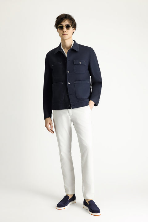 Medium Navy Oversize Seasonal Sport Cotton Jacket