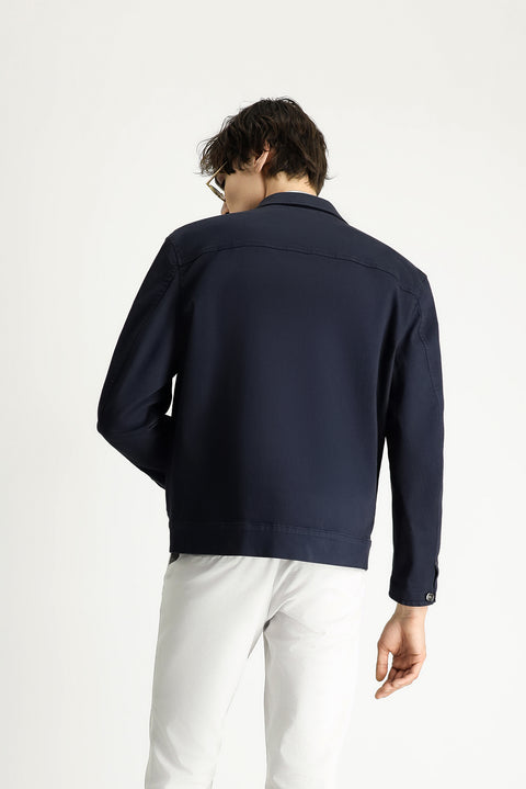 Medium Navy Oversize Seasonal Sport Cotton Jacket