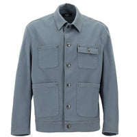 Blue Oversize Seasonal Cotton Sport Jacket