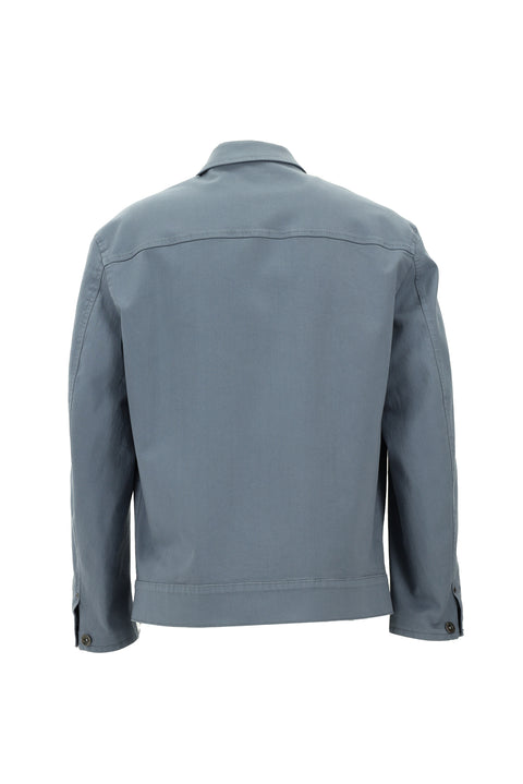 Blue Oversize Seasonal Cotton Sport Jacket