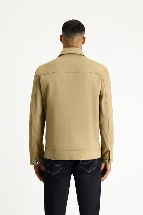 Light Beige Oversize Seasonal Sport Cotton Jacket/Coat