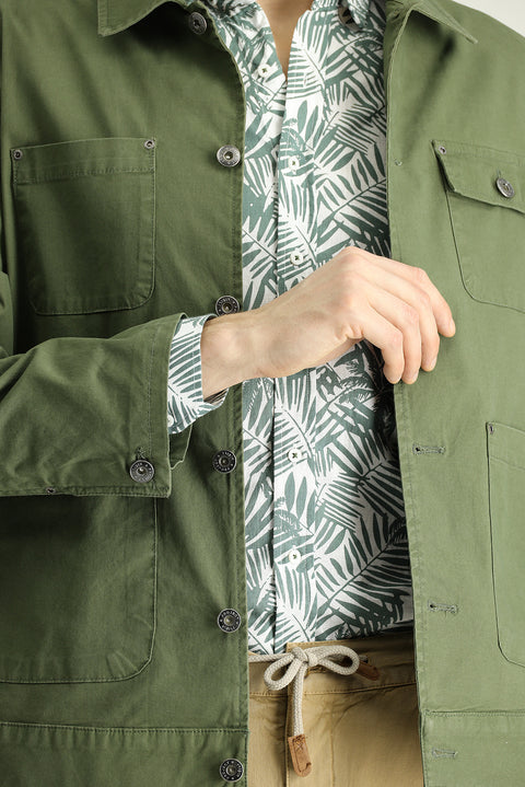 Medium Khaki Oversize Seasonal Sport Cotton Jacket/Coat