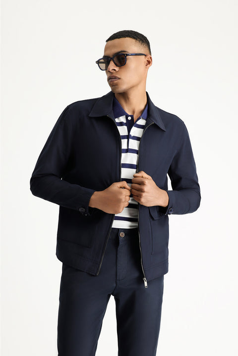 Medium Navy Seasonal Cotton Sport Jacket/Coat