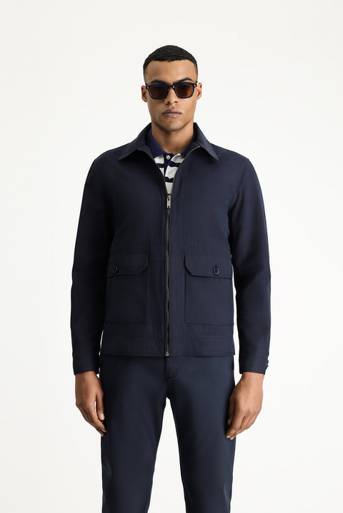 Medium Navy Seasonal Cotton Sport Jacket/Coat