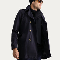 Medium Navy Overcoat & Trench Coat