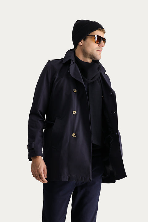 Medium Navy Overcoat & Trench Coat