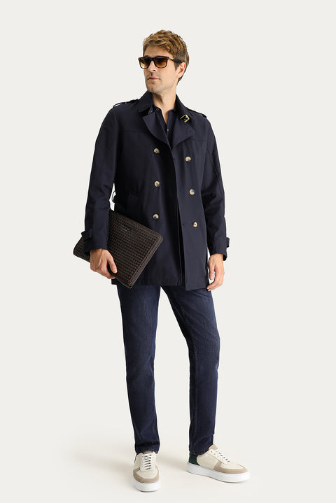 Medium Navy Overcoat & Trench Coat