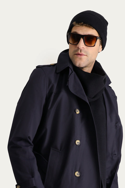 Medium Navy Overcoat & Trench Coat