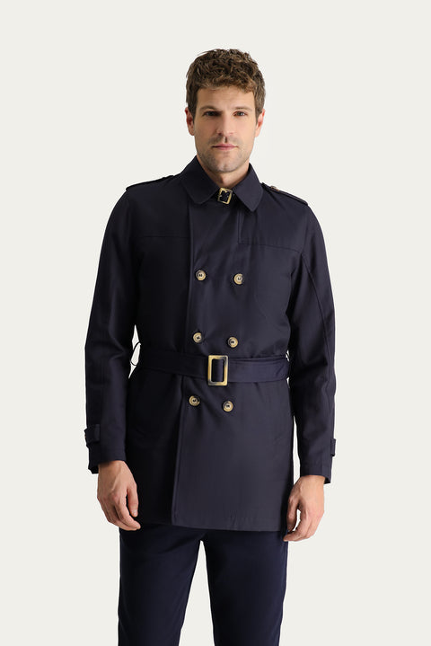 Medium Navy Overcoat & Trench Coat