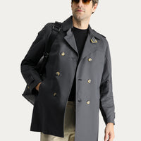 Medium Anthracite Overcoat & Trench Coat