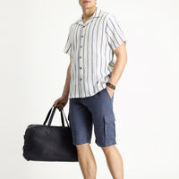 Orta Lacivert Regular Fit Standart Kesim Bermuda Şort