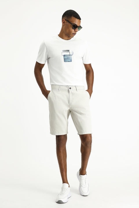 Taş Regular Fit Standart Kesim Pamuklu Bermuda Şort