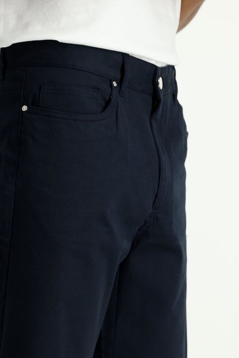 Dark Navy Regular Fit Standard Cut Bermuda Shorts
