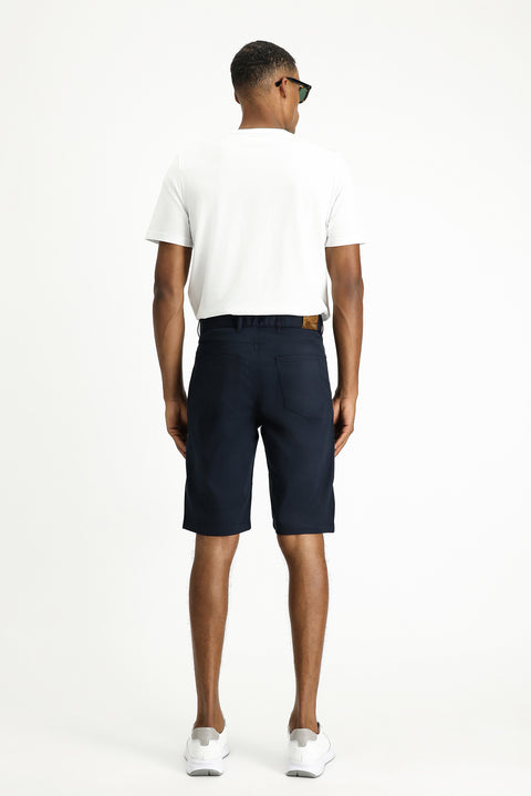 Dark Navy Regular Fit Standard Cut Bermuda Shorts