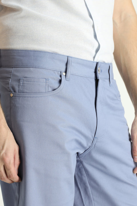 Havacı Mavi Relaxed Fit Rahat Kesim Bermuda Şort