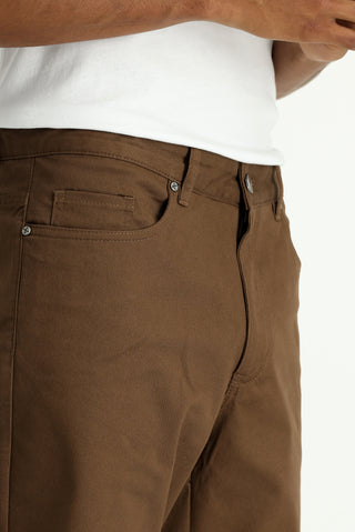  Orta Kahve 4 Drop Relaxed Fit Rahat Kesim Pamuklu Bermuda Şort