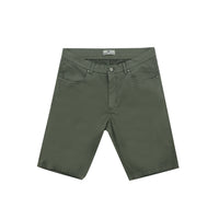 Khaki Regular Fit Standard Cut Cotton Bermuda Shorts