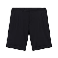 Koyu Lacivert Super Slim Fit Eksra Dar Kesim Techno-Line Likralı Bermuda Şort