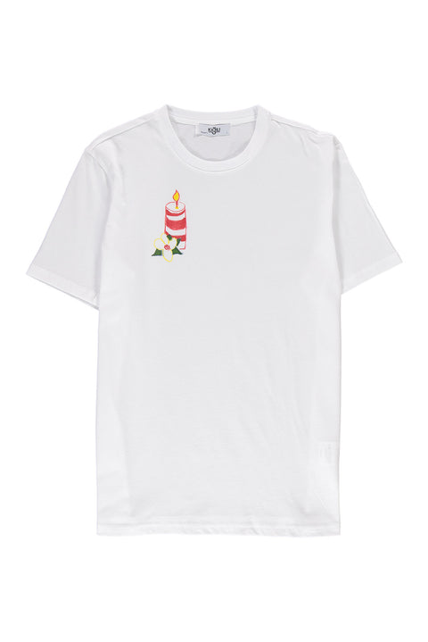 White SOBE Foundation Crew Neck Regular Fit Waxed Cotton T-Shirt
