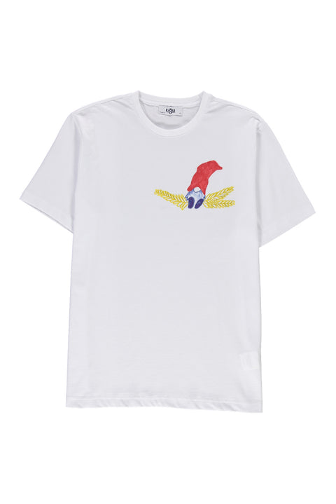 White SOBE Foundation Crew Neck Regular Fit SOBE Cotton T-Shirt