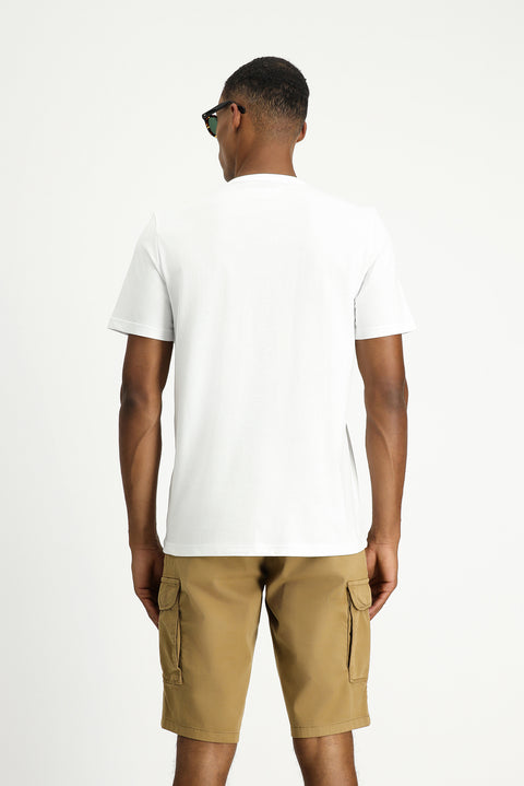 Off-White Eco-Line Crew Neck Regular Fit Printed Cotton T-Shirt