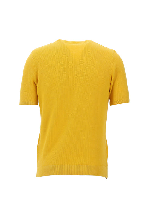 Dark Yellow Crew Neck Slim Fit T-Shirt