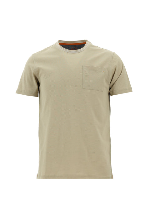 Medium Beige Crew Neck Slim Fit T-shirt
