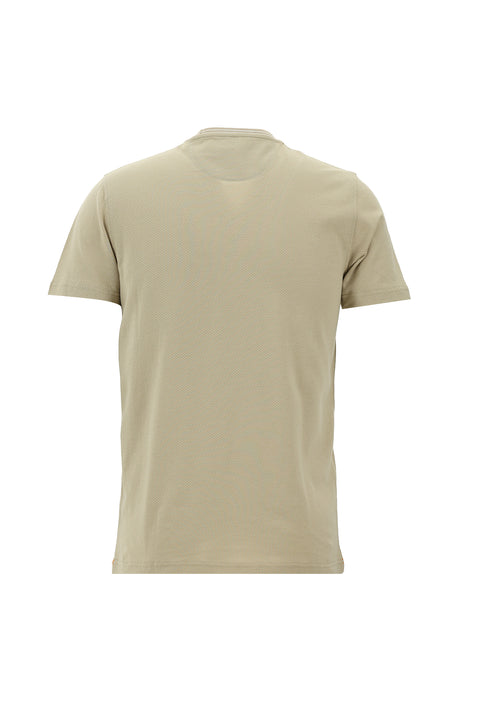 Medium Beige Crew Neck Slim Fit T-shirt