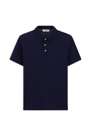  Koyu Lacivert Regular Fit Pamuk Polo Yaka Tişört