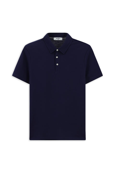 Dark Navy Regular Fit Cotton Polo Shirt