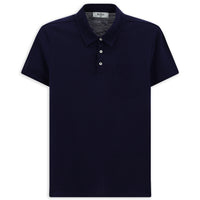 Dark Navy Regular Fit Cotton Polo Shirt with Pockets